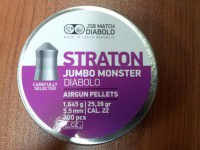 Пульки свинцовые для пневматических винтовок, JSB Straton Jumbo Monster Diabolo, 1,645 g., кал. 5,50