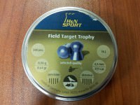 Пульки свинцовые для пневматических винтовок, HN, Field Target Trophy 0.56g, 4.50mm