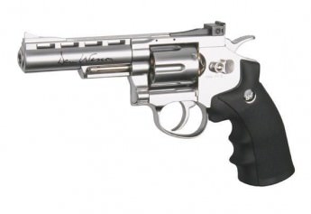 Пистолет Dan Wesson, револьвер, 6' никель, цельнометаллический, ASG (Дания)