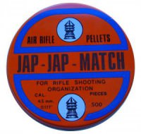 Пульки свинцовые для пневматических пистолетов, Jap-jap-match, кал. 4,50 (Италия)